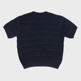 テープメッシュ ハーフスリーブニット/TAPE MESH HALF SLEEVE KNIT (NAVY)