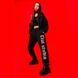 0 4 Big Logo String Joggers - BLACK (6626825797750)
