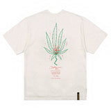 CANABIS OVERSIZED T-SHIRTS OATMEAL / BLACK (6566066061430)
