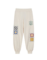 GRANNY SQUARE SWEATPANTS CREAM (6691427811446)
