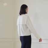 セーラーカラーカーディガン/SAILOR COALLAR CARDIGAN (WHITE)