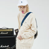 オーバーフィットスウェットシャツ/OVERFIT SWEAT SHIRT-CREAM