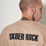SK8ER ROCK LONG SLEEVE T-SHIRT BEIGE (6616265228406)