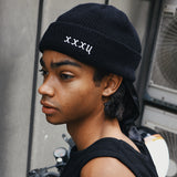 シグネチャーレタリングビーニー/SIGNATURE LETTERING BEANIE-BLACK
