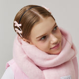 Velvet Mini Ribbon Hairband _ Pink