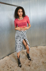 ゼブラテリースカート/zebra terry skirt_black