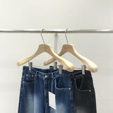 カトウォッシングブラックデニムパンツ