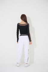 アップラインメッシュクロップTシャツ/(9234) Upline Mesh Crop Tee