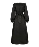 バタフライサテンコラードレス/ butterfly satin collar dress