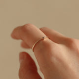 14K gold cognac diamond flow ring (6679708631158)