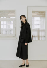 リネンベストシャツ / linen vest shirts black