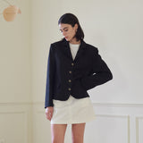 シングルリネンジャケット/SINGLE LINEN JACKET (BLACK)