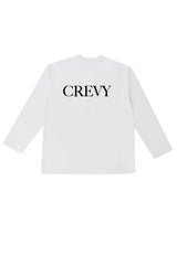 セリフロゴオーバーフィットラッシュロングスリーブTシャツ/serif logo overfit rash long sleeve T-shirt (white)