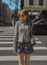 ロエルツーウェイニットカーディガン
