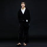 カシミアストラクチャーニッティングカーディガン/CASHMERE STRUCTURE KNITTING CARDIGAN-BLACK