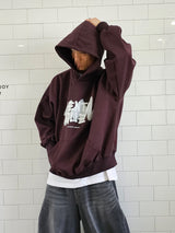VENTIQUE Big Balloon Spray Hoodie 2color