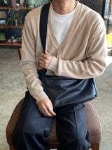 レザークロスミニマルサコッシュバッグ