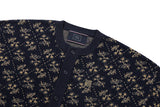 コージーフラワーニットカーディガン / COZY FLOWER KNIT CARDIGAN_NAVY