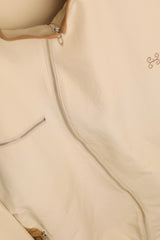 アシンメトリーウェーブジップジャケット / ASYMMETRIC WAVE ZIPPED JACKET-ECRU BROWN