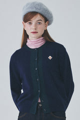 シグネチャーレイヤードウールカーディガン / Signature Layered Wool Cardigan [Navy]