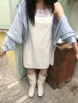 Layered Punching Mini Dress