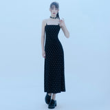 チェーンショルダーストラップクロスドレス/1 2 chain shoulder strap cross dress