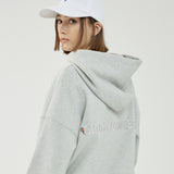 オーバーフィットレタリングパーカー/OVERFIT LETTERING HOODIE-MELANGE GREY