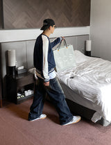 No.0412 blue black washing denim PT