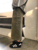 Daily slit cargo bendable long skirt