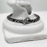 ブラック リンク チェーン ライン ブレスレット / [BLESSEDBULLET]black line chain bracelet_11mm/8mm/6mm
