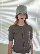 플라워벨햇 (그레이 앤드 블루) /  Flower bell hat (grey and blue) (6656025591926)
