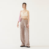 LOGO TWOTUCK WIDE PANTS (BEIGE) (6579694108790)