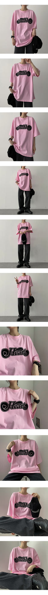レスボキシーハート半袖Tシャツ / Less Boxy Heart Short Sleeve Tee