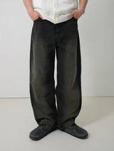 ブラッシュウォッシングデニムパンツ / Brush washing denim pants 2color