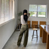 Ale string pocket cotton cargo pants