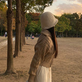 [BELLIDE MADE] Signal two-way twisted knit zip-up