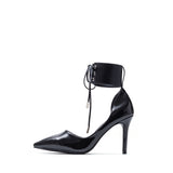 Ankle Point Stiletto Heel(Black)