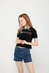 ORIGINAL RINGER CROP T-SHIRT black (4647243645046)