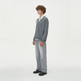 LAMBSWOOL V NECK CARDIGAN_GRAY (6612826947702)