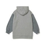 Lettering Knit Contrast Hoodie [MELANGE] (6618798391414)