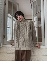 セントラルフィッシャーマンモックネックニット (3 color)