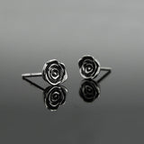 ローズシルバーイヤリング / Rose silver stud earring (4591725379702)