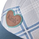 COLORING CHECK PATTERN FLEECE BALL CAP [MINT]