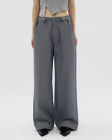ベルクロルーズワイドパンツ / Velcro loose wide pants (2color)