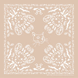 キャットペイズリーバンダナ / 1 2 cat paisley bandana - BEIGE