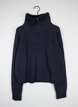 2WAYハイネックニットジップアップ / Two-way high-neck knit zip-up (2color)