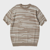 ノイズハーフスリーブニット/NOISE HALF SLEEVE KNIT (BEIGE)
