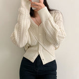 オールデイツイストVネックカーディガン / [Bellide made] All-Day Twist V-Neck Cardigan