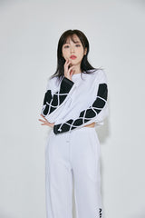 ストリングロングスリーブクロップTシャツ  /(9069) X-String Long Sleeve Crop Tee