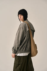 VINTAGE WASHED RIDER JACKT-CHARCOAL
